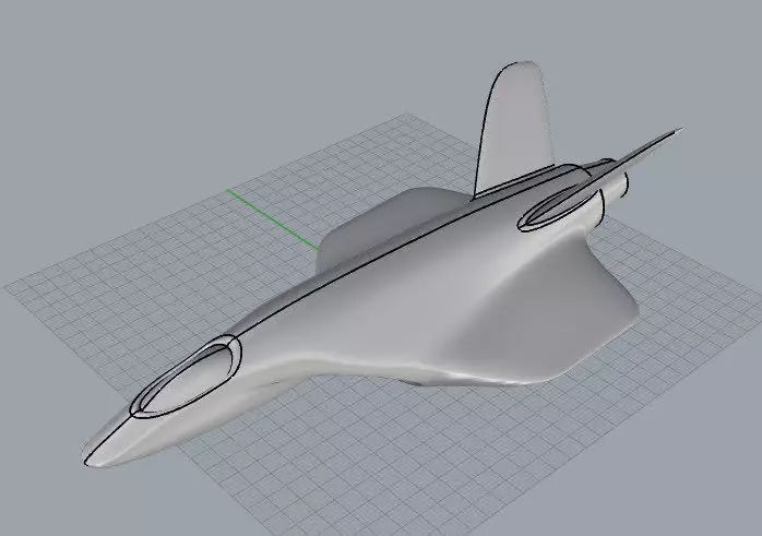 Space Jet Free 3D model_0