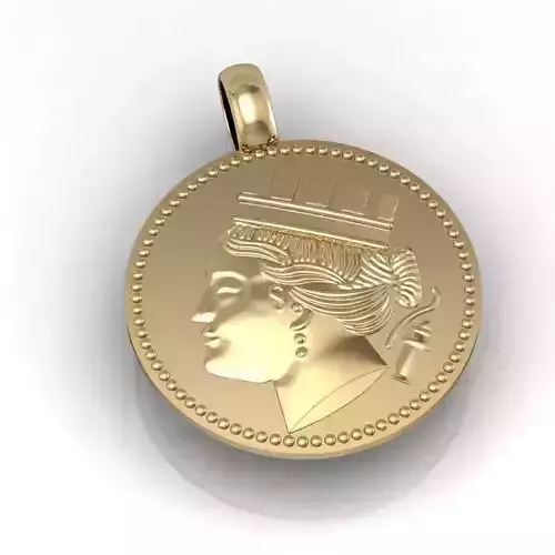 virgo of chersonesos coin pendant