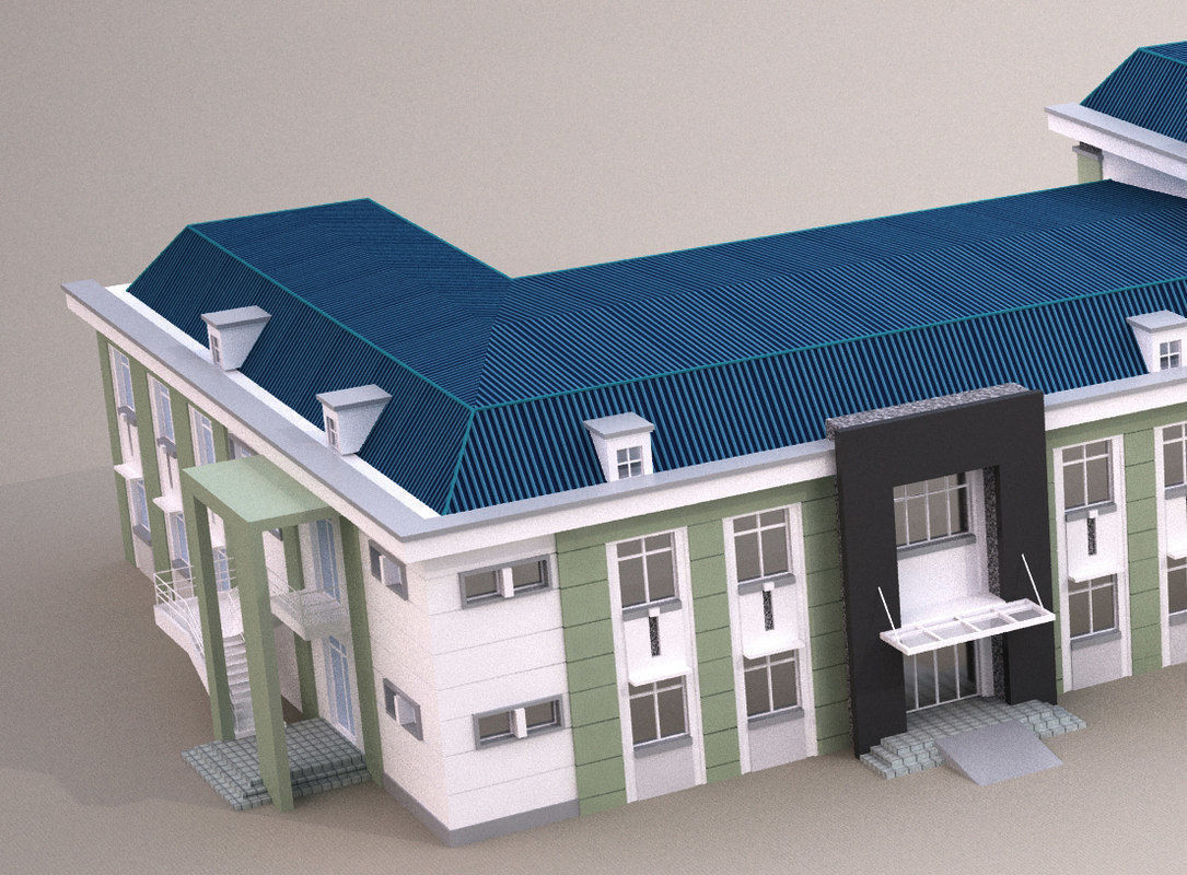 Hospital 01 3D model_4
