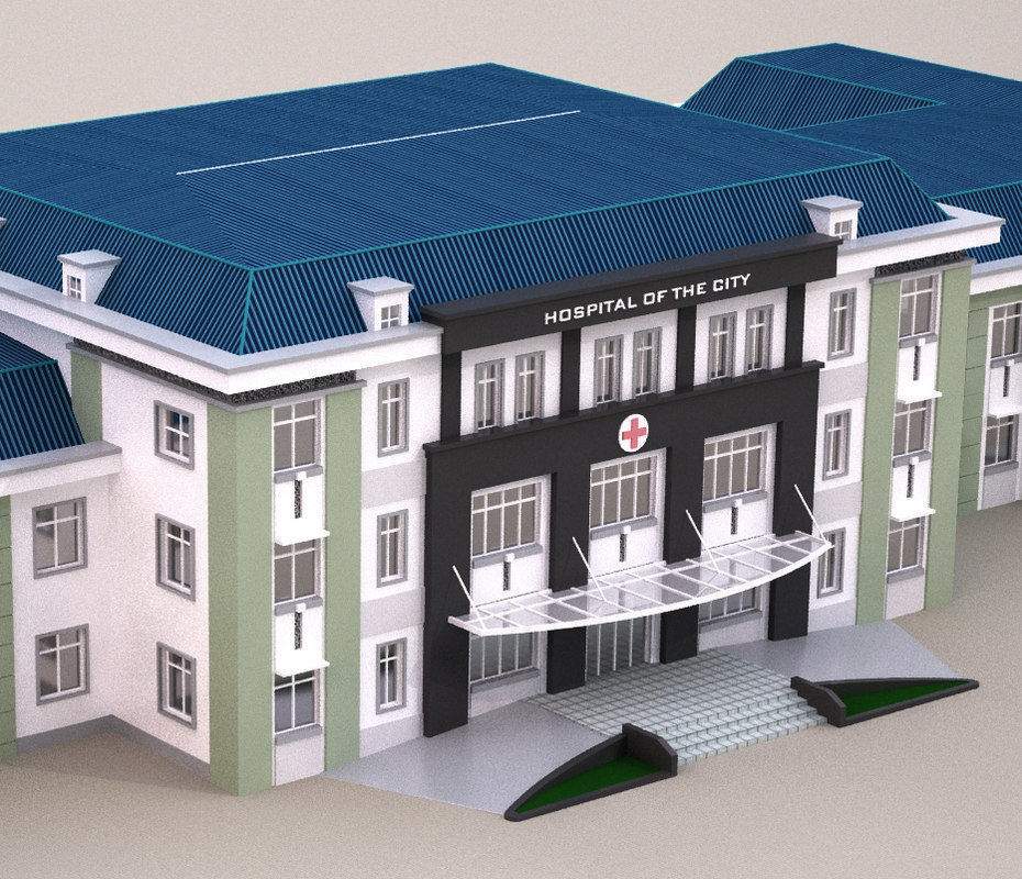 Hospital 01 3D model_2