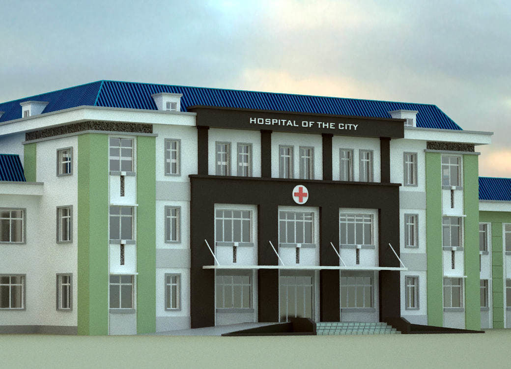 Hospital 01 3D model_3