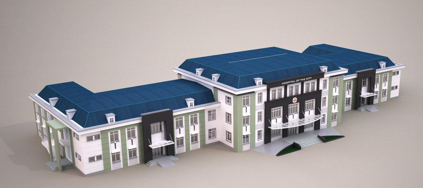 Hospital 01 3D model_1