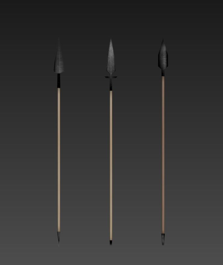  Three Spear Low-Poly Free low-poly 3D model_2