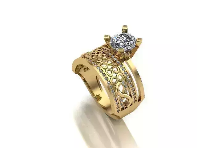 wedding ring 3D print model