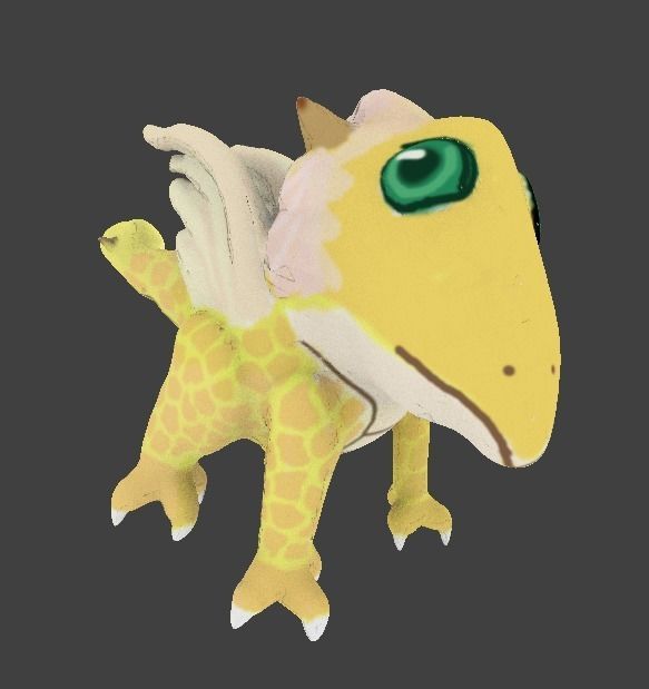 Baby Sand Dragon 3D model_1