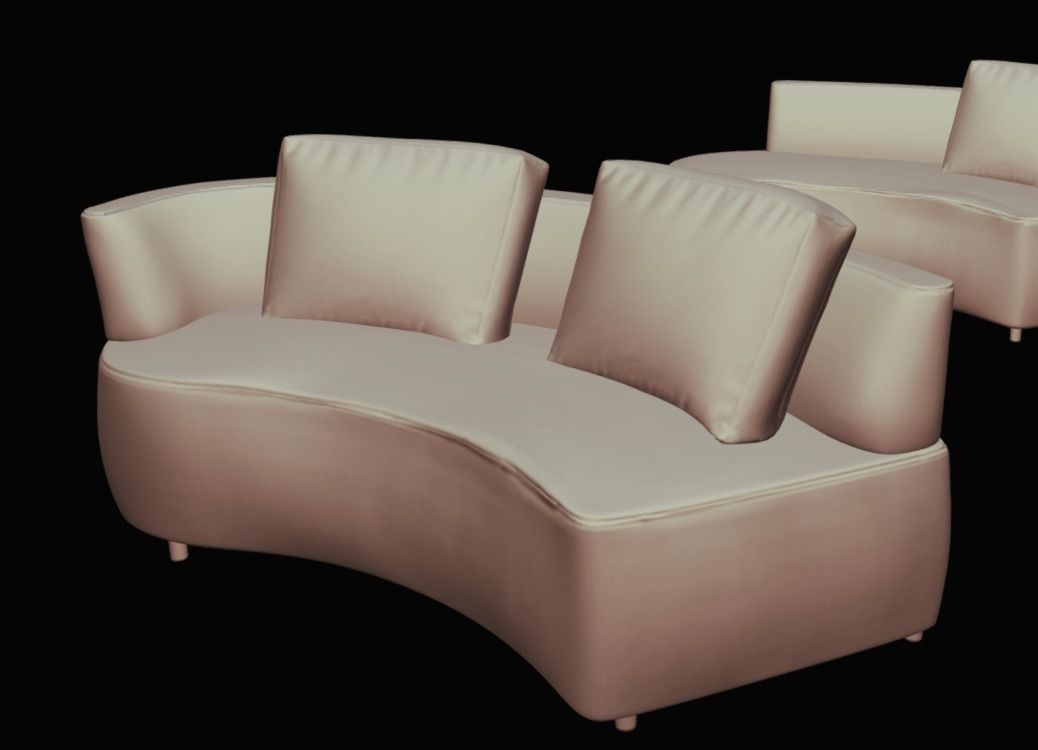 Modular Gemini Modern Sofa Pack Low-poly 3D model_4
