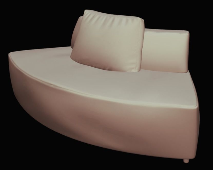 Modular Gemini Modern Sofa Pack Low-poly 3D model_2