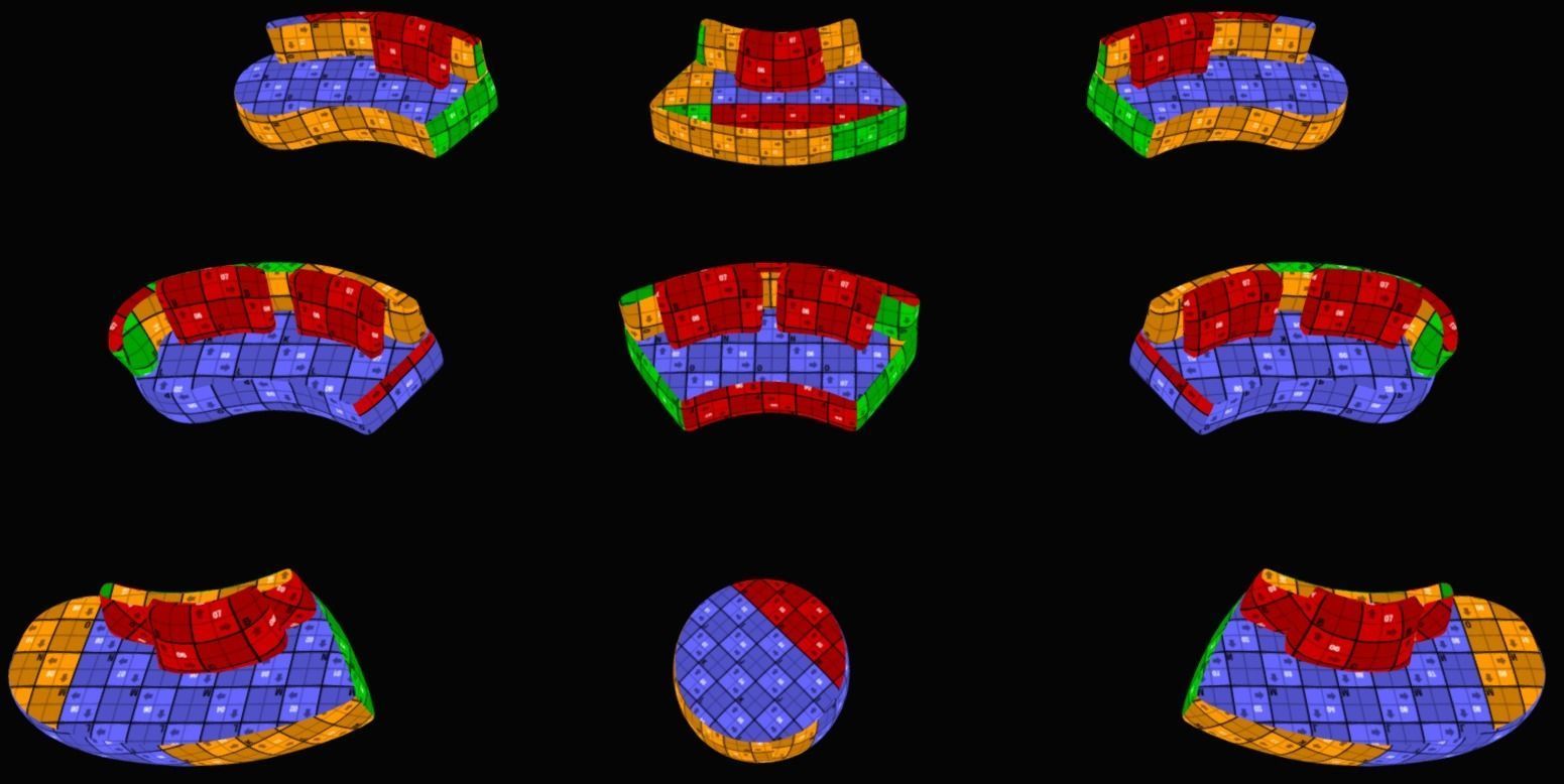 Modular Gemini Modern Sofa Pack Low-poly 3D model_9