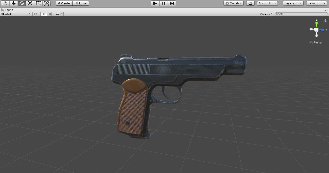 APS Stechkin automatic pistol Low-poly 3D model_13