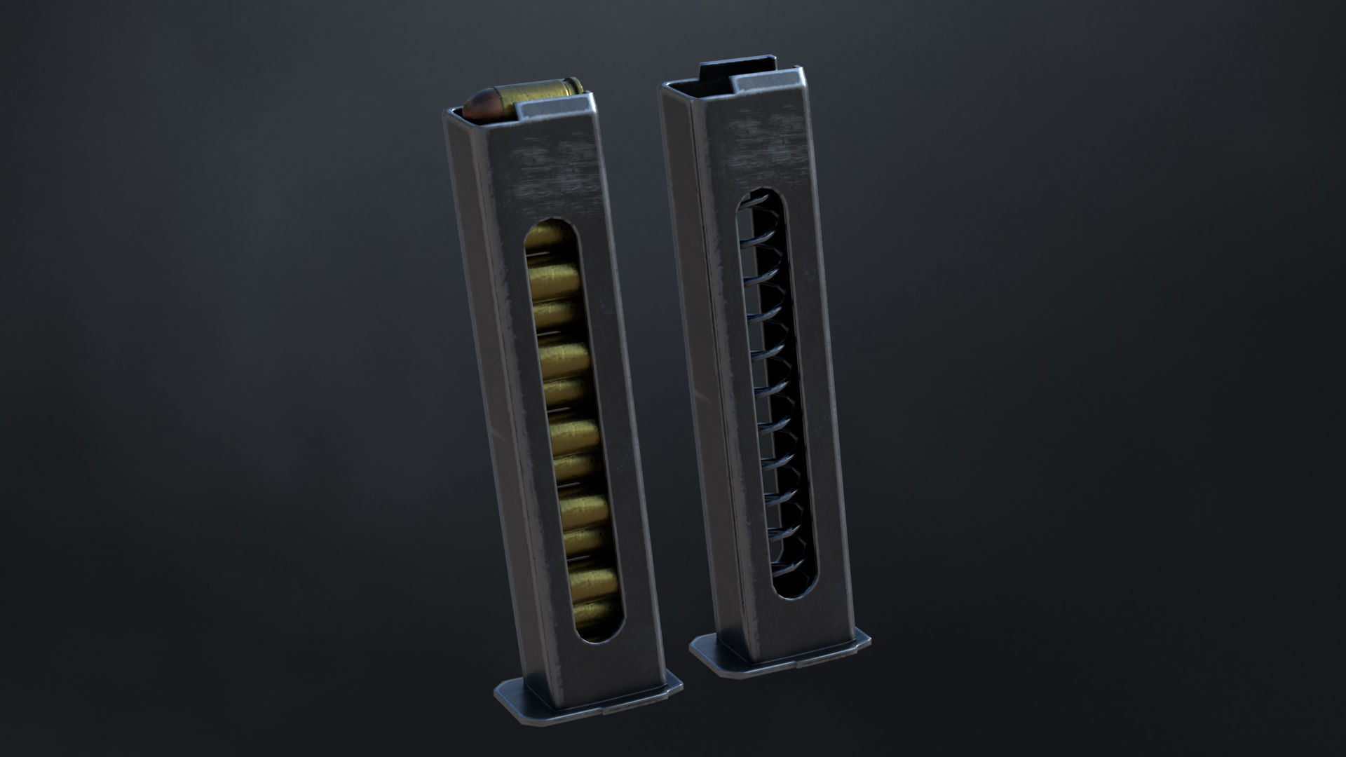 APS Stechkin automatic pistol Low-poly 3D model_6