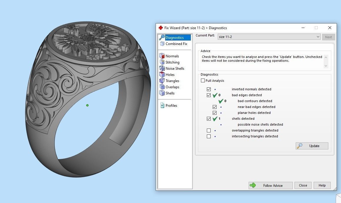 signet ring for men with the coat of arms of Poland  3D print model_9