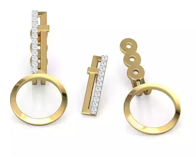 Bar and Hoop Ear Jacket