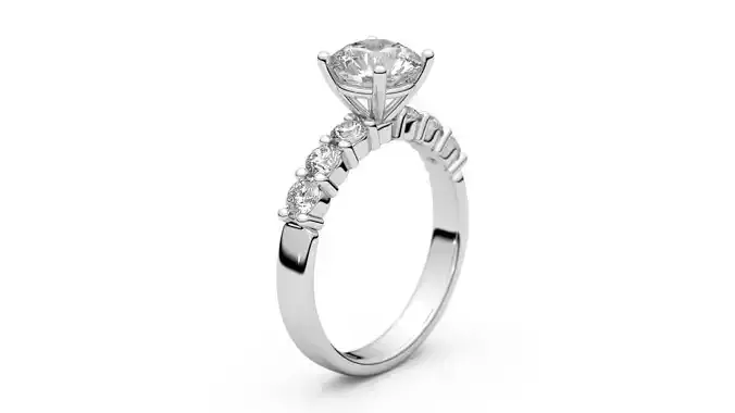 Engagement ring 3D print model