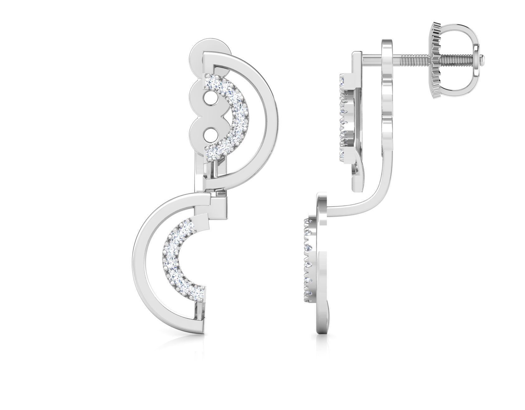 Casual Curve Ear Jacket 3D print model_10