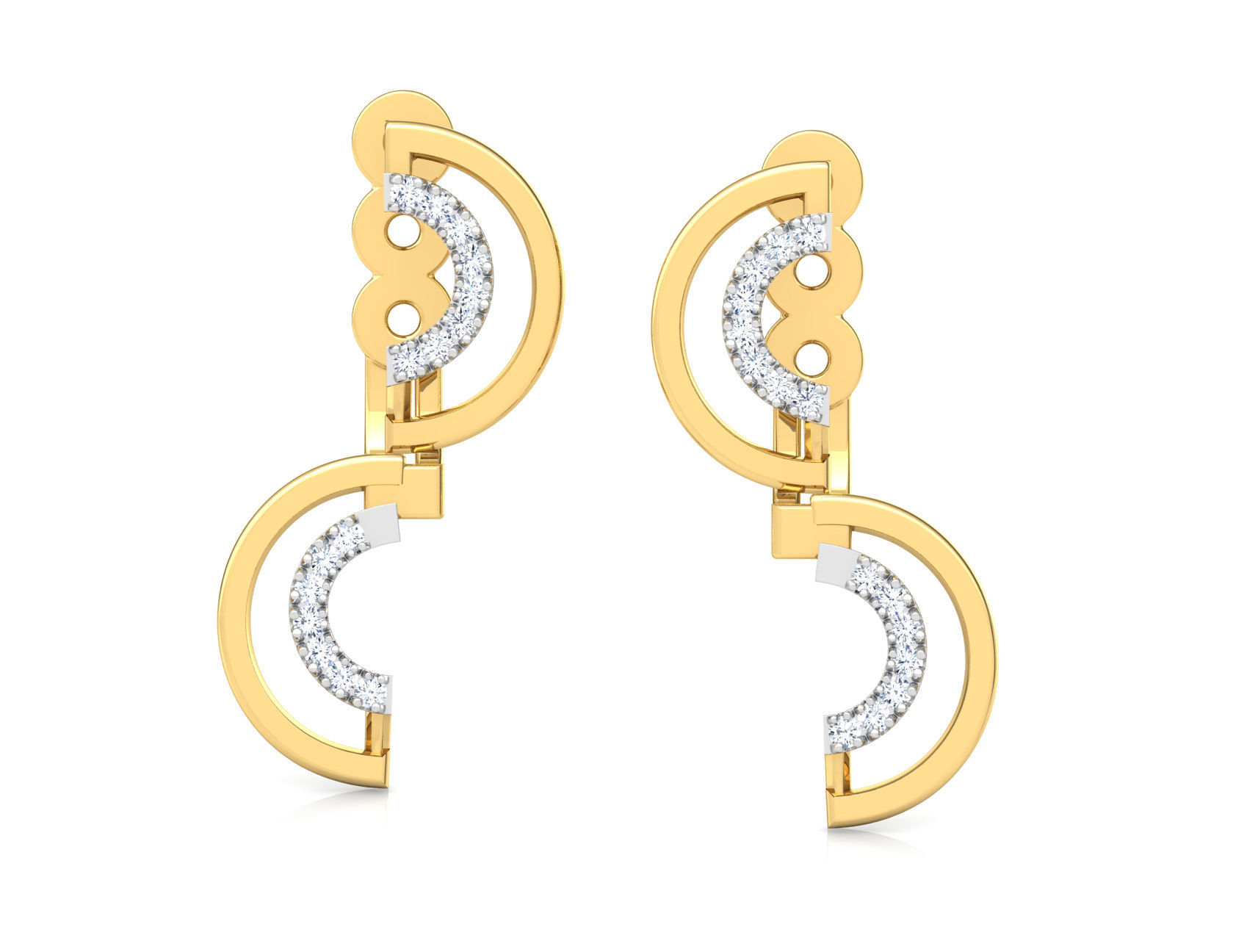 Casual Curve Ear Jacket 3D print model_12