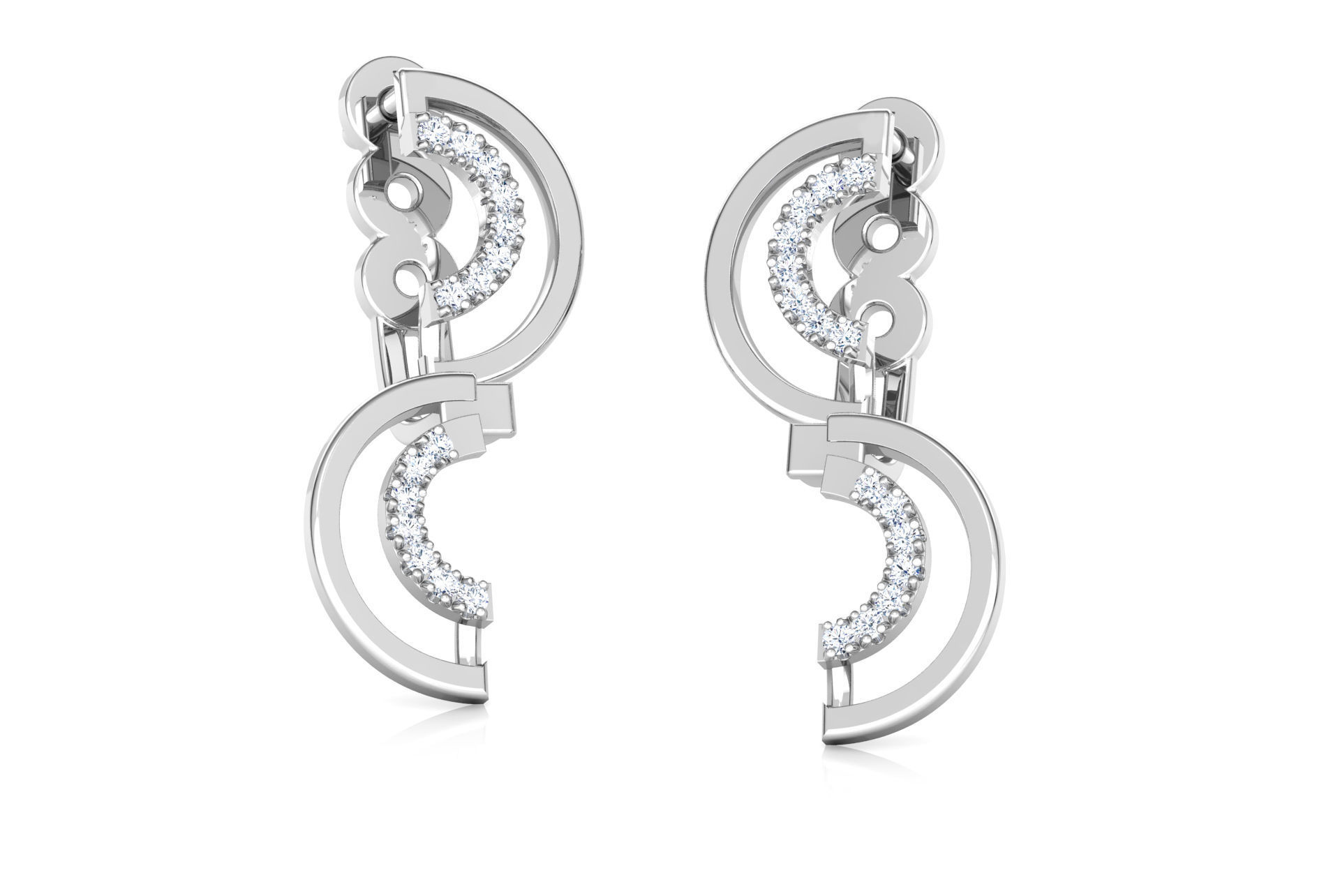 Casual Curve Ear Jacket 3D print model_8