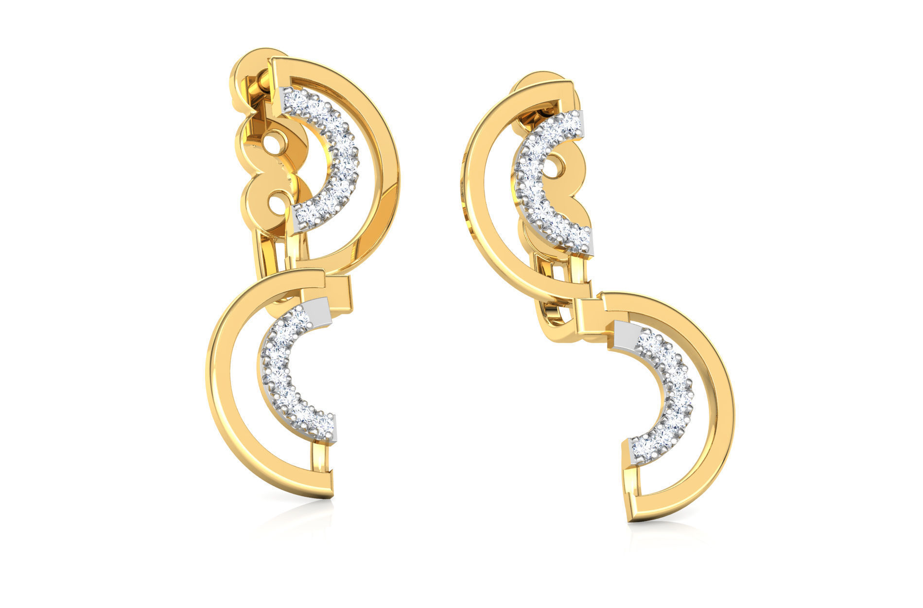 Casual Curve Ear Jacket 3D print model_17