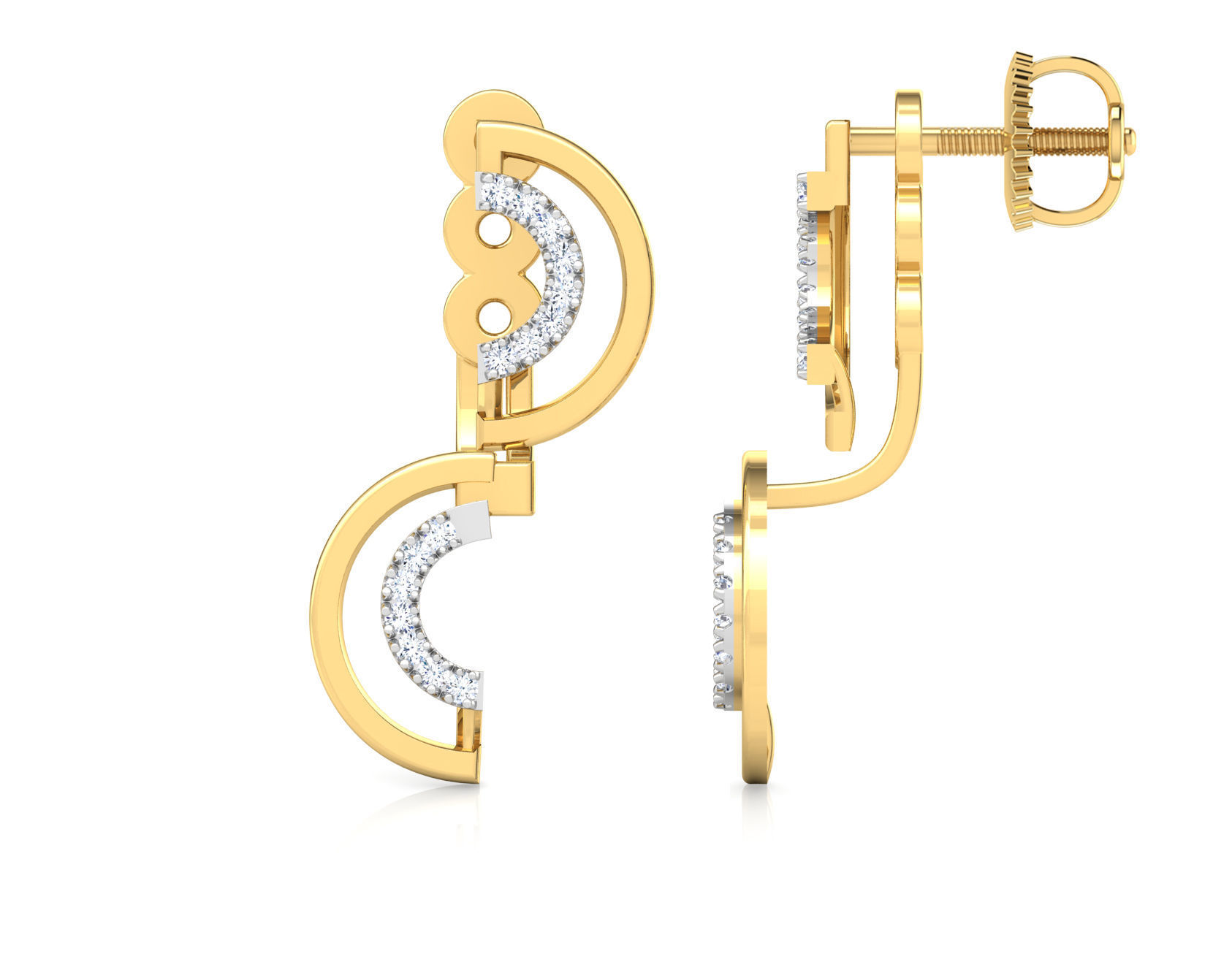 Casual Curve Ear Jacket 3D print model_13