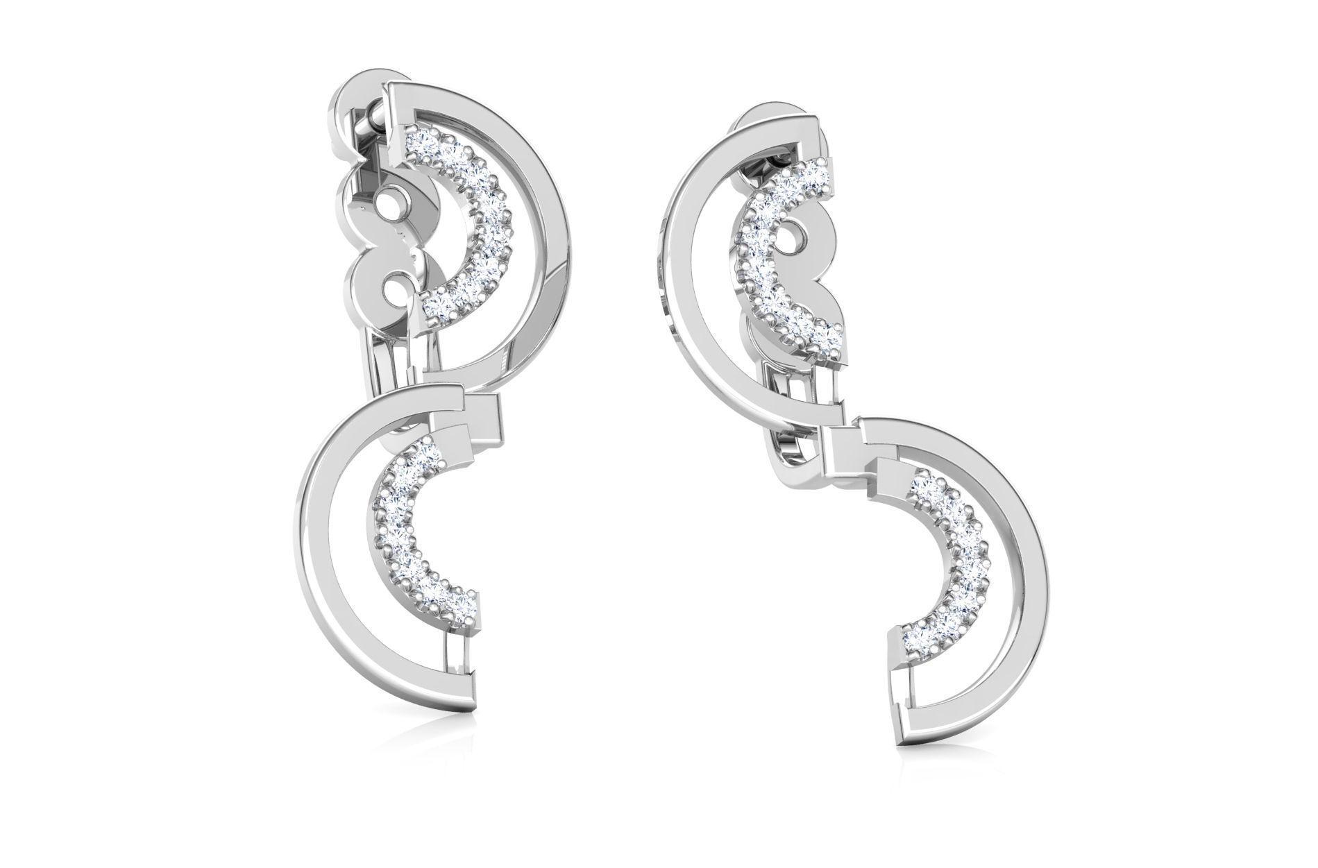 Casual Curve Ear Jacket 3D print model_11