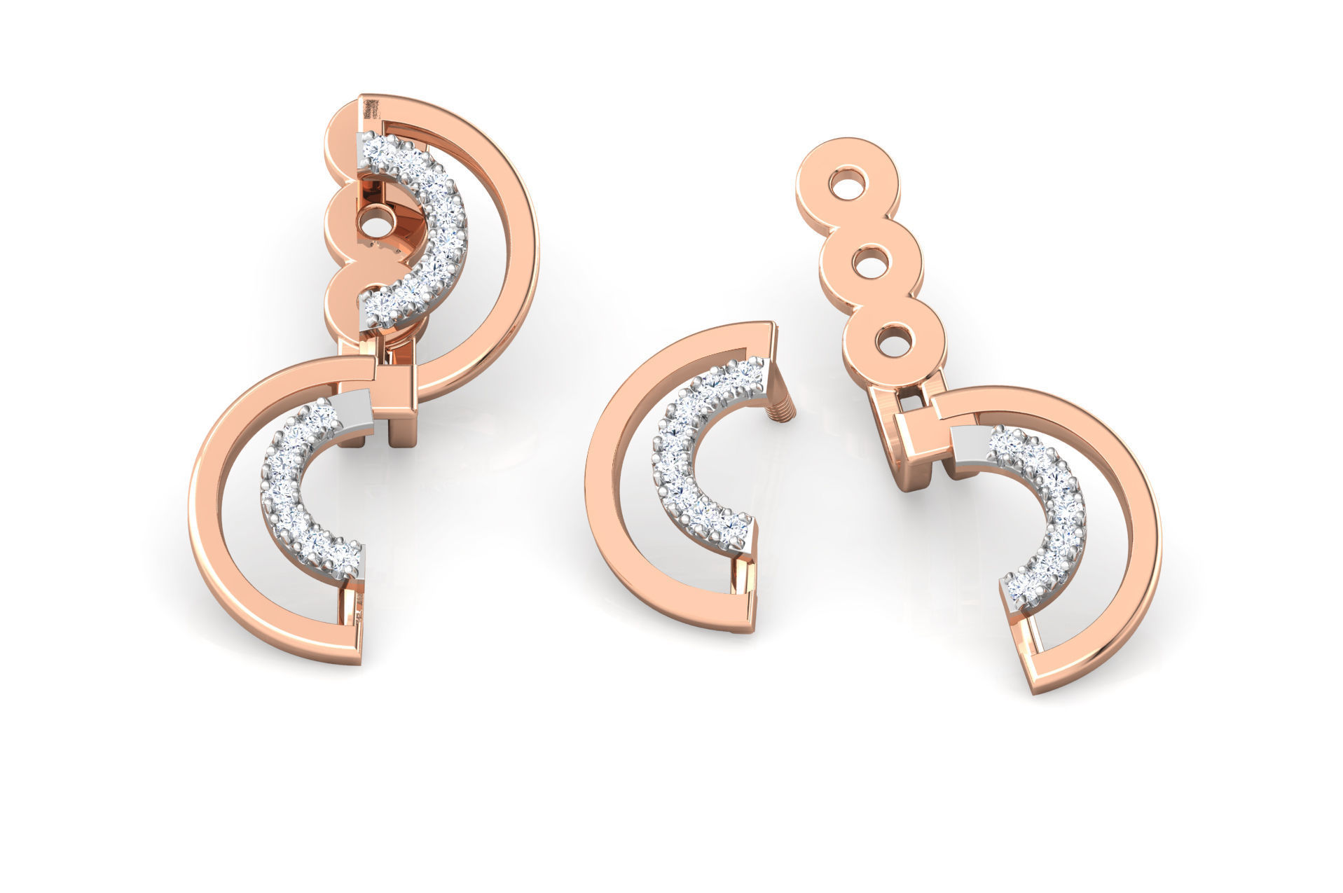 Casual Curve Ear Jacket 3D print model_18