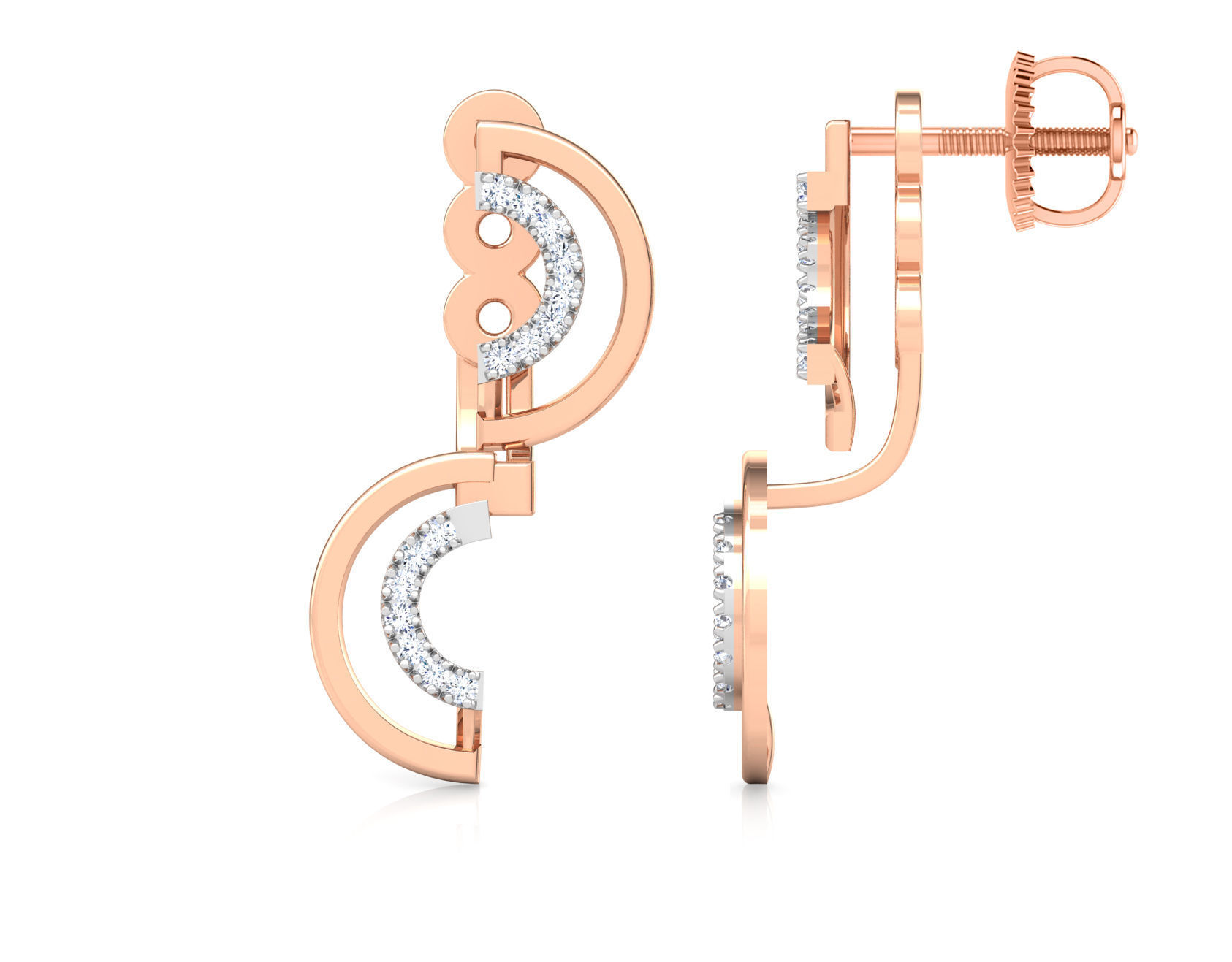 Casual Curve Ear Jacket 3D print model_19