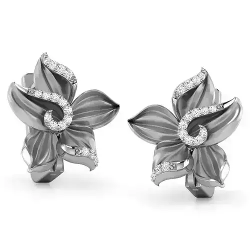 Crocus Flower Earring 3D print model
