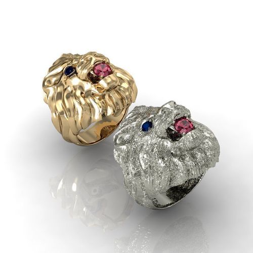 2 lion  rings   3D print model