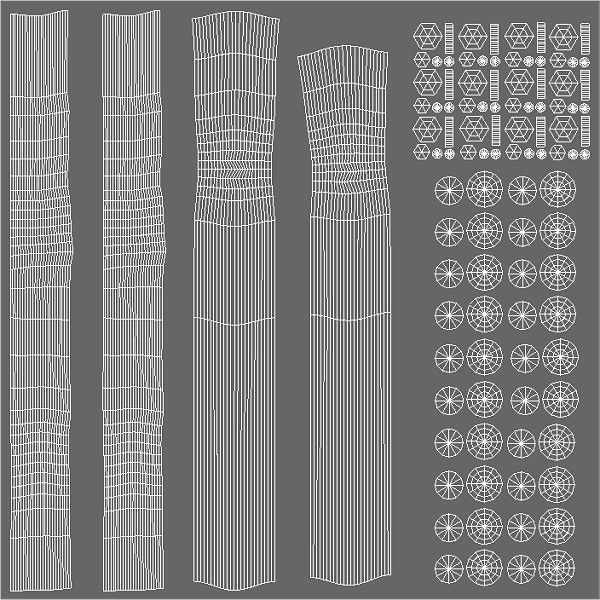 Chair wooden with chrome legs 3D model_6