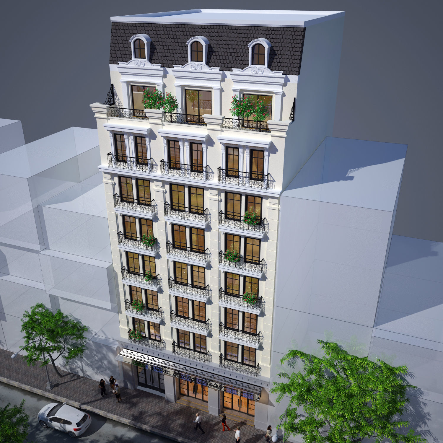 Classic house 04 3D model_1