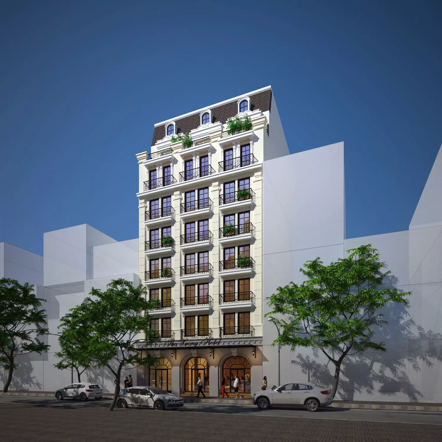 Classic house 04 3D model_0