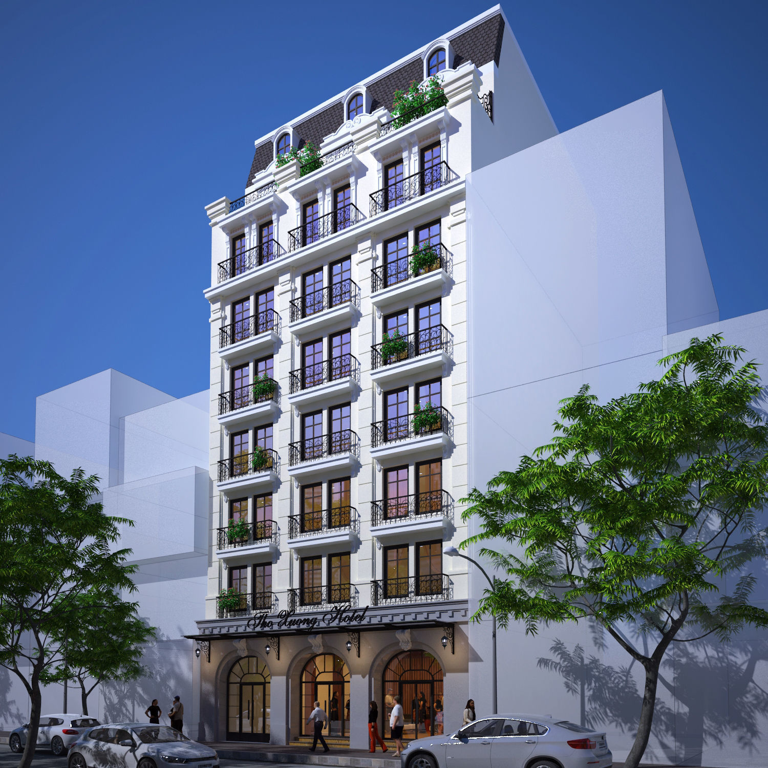 Classic house 04 3D model_2