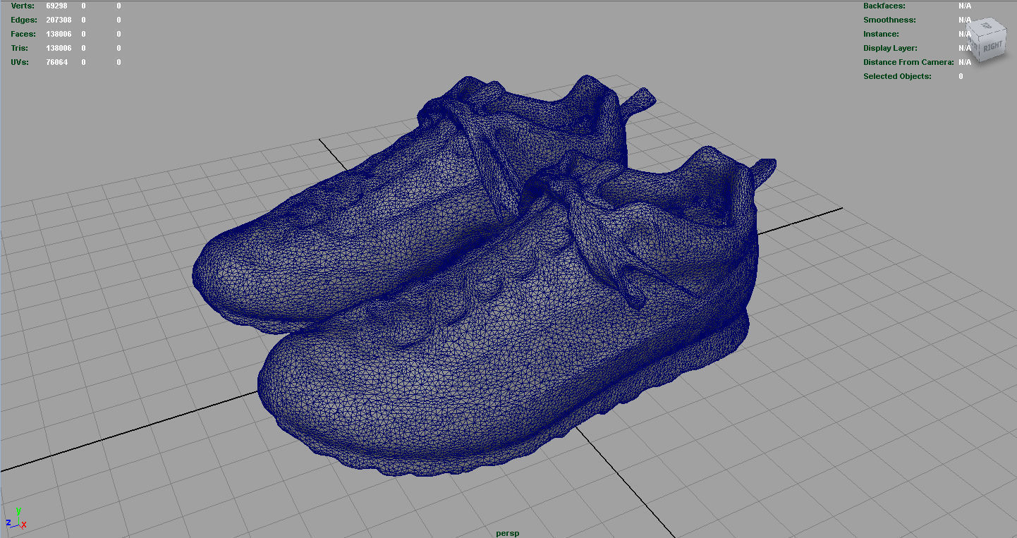 Trekking Sneakers Low-poly 3D model_4