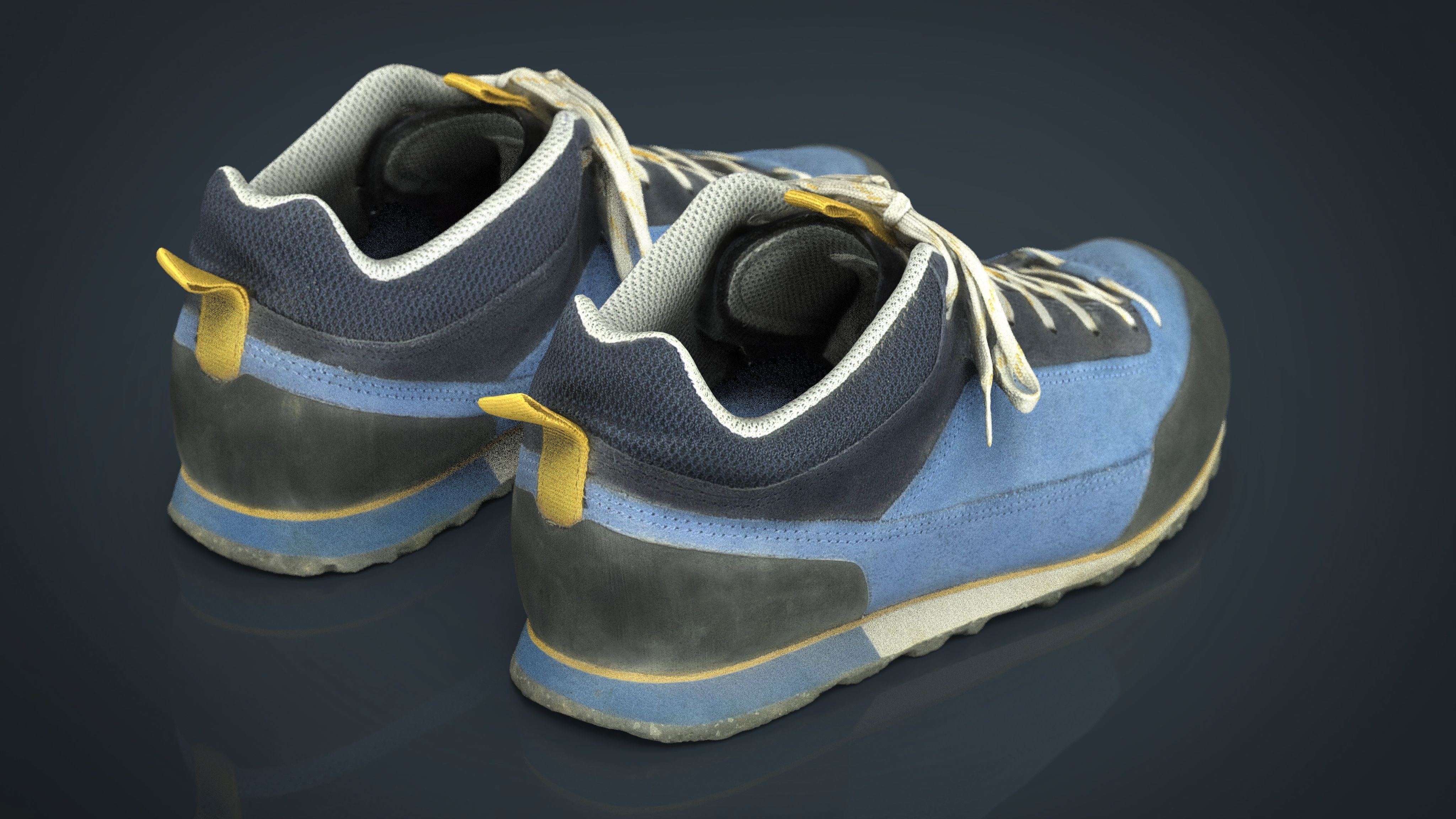 Trekking Sneakers Low-poly 3D model_13
