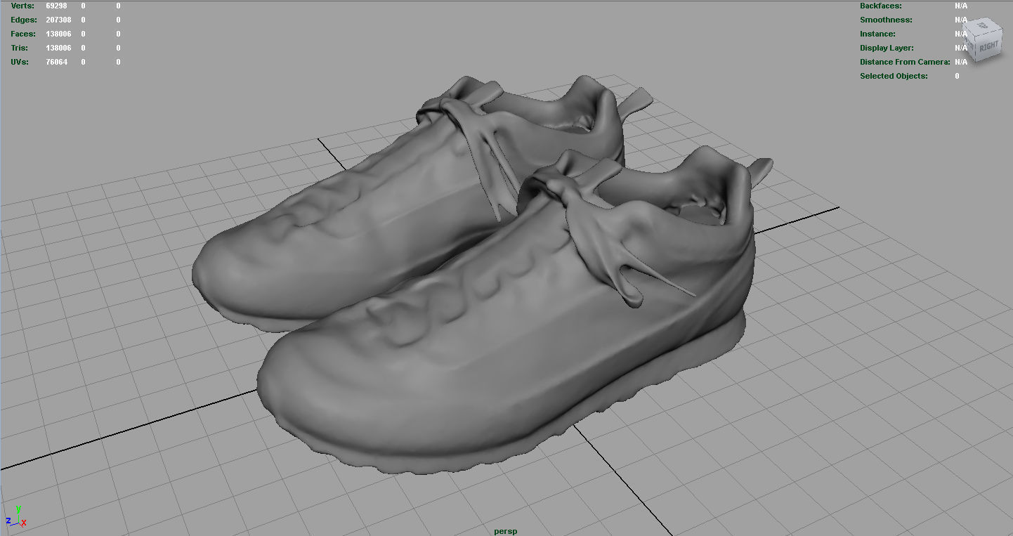 Trekking Sneakers Low-poly 3D model_3