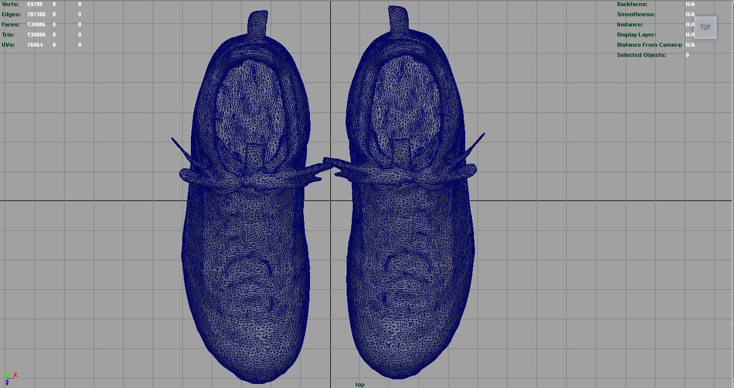 Trekking Sneakers Low-poly 3D model_10