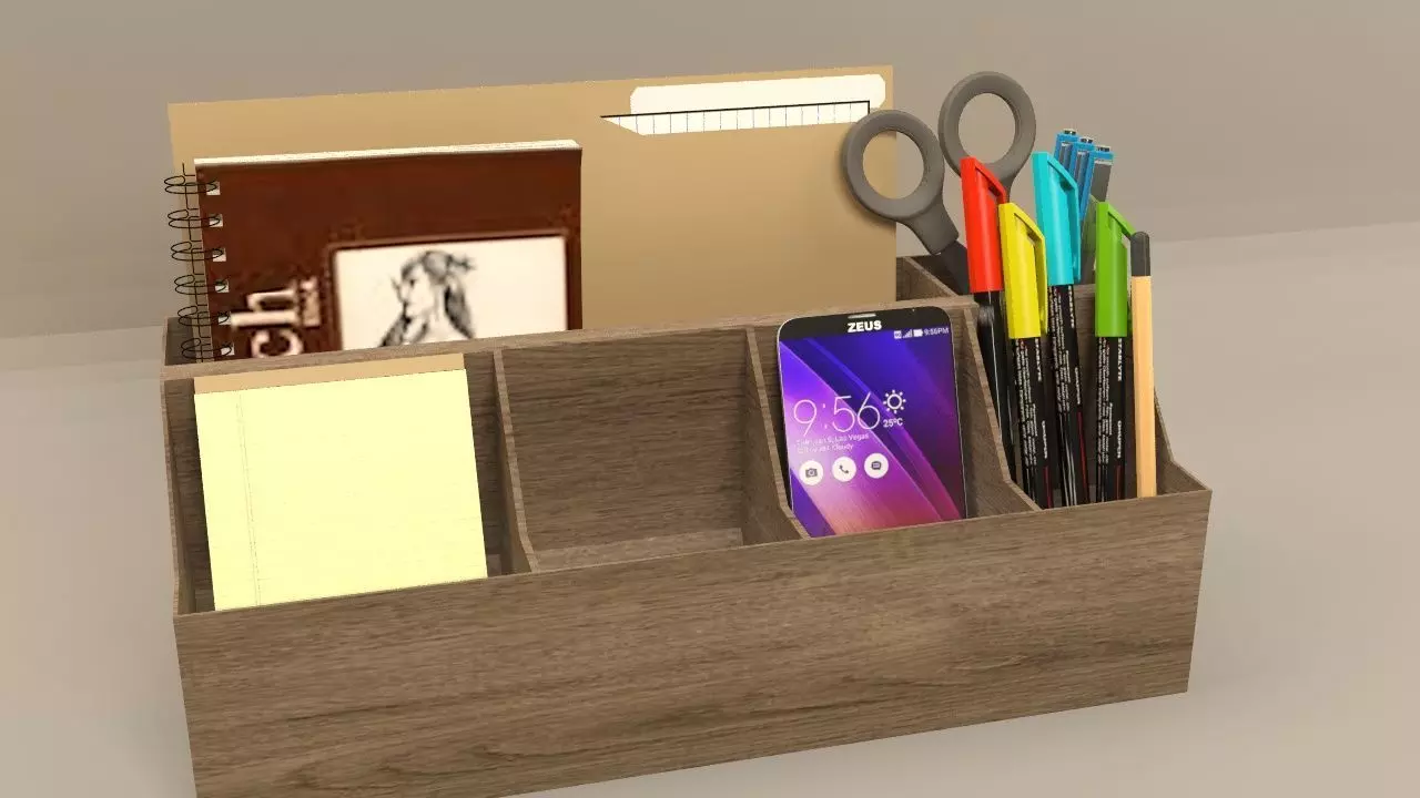 Desk Storage Organizer Free 3D model_0