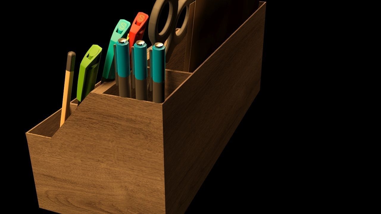 Desk Storage Organizer Free 3D model_6