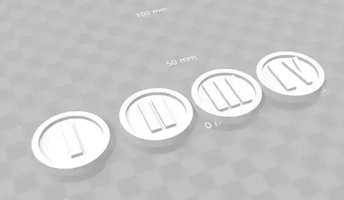 Coins set of buttons Free 3D print model