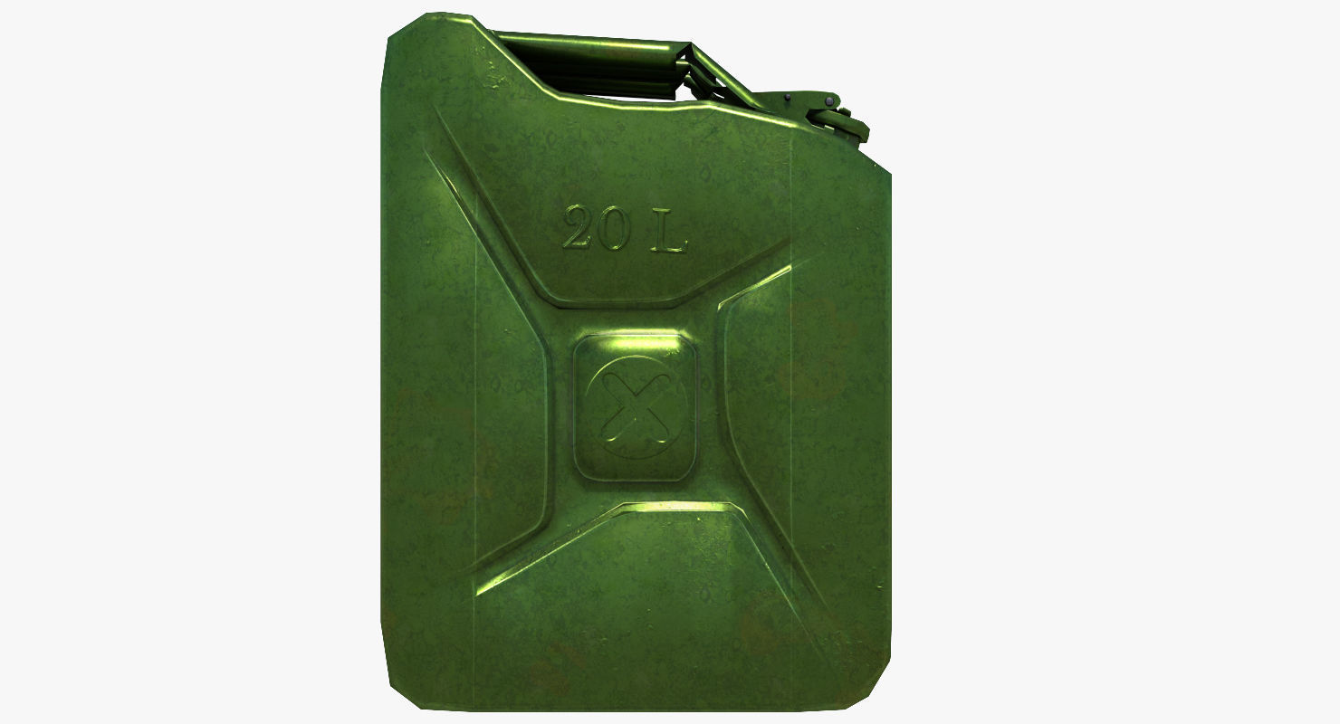 Jerrycan gas can Low-poly 3D model_3