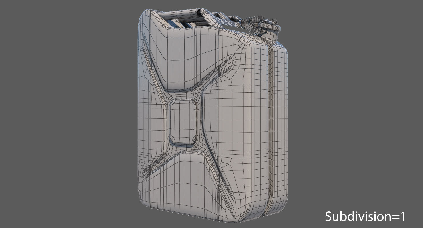 Jerrycan gas can Low-poly 3D model_15