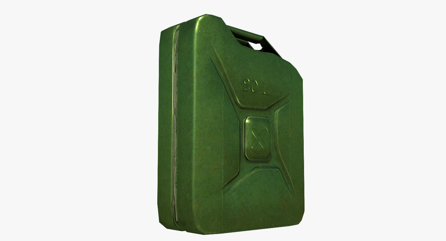 Jerrycan gas can Low-poly 3D model_4