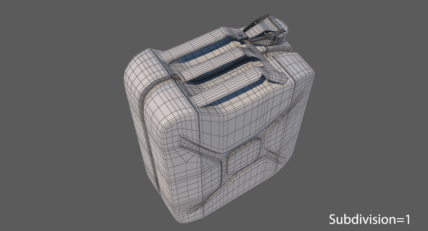 Jerrycan gas can Low-poly 3D model_19