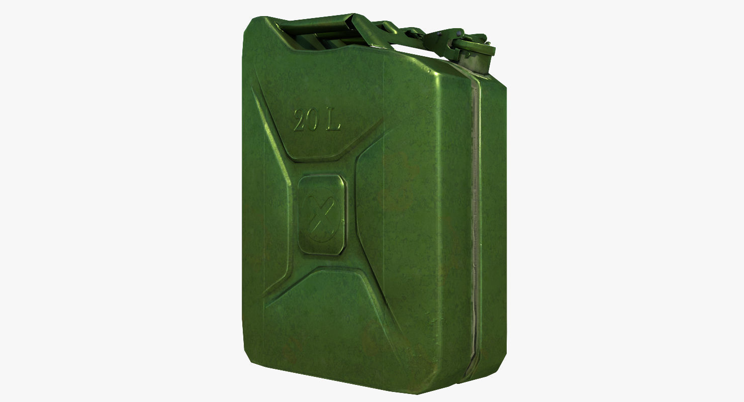 Jerrycan gas can Low-poly 3D model_1