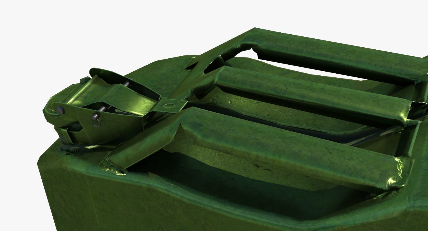 Jerrycan gas can Low-poly 3D model_7