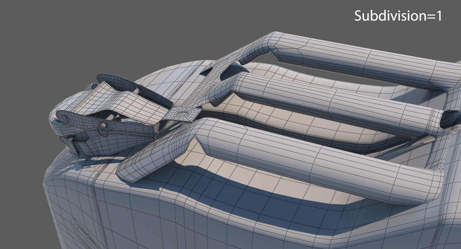 Jerrycan gas can Low-poly 3D model_21