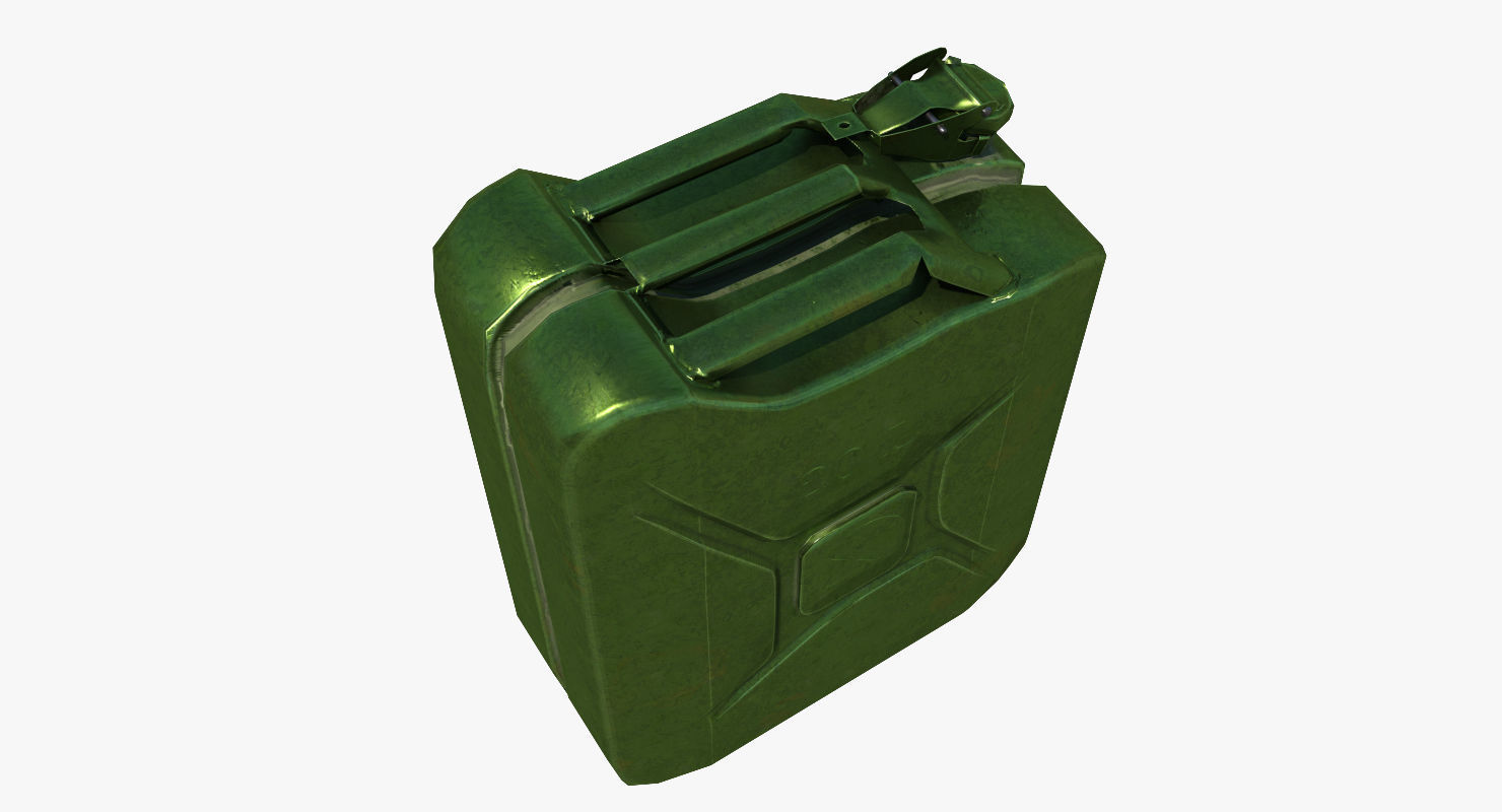 Jerrycan gas can Low-poly 3D model_5