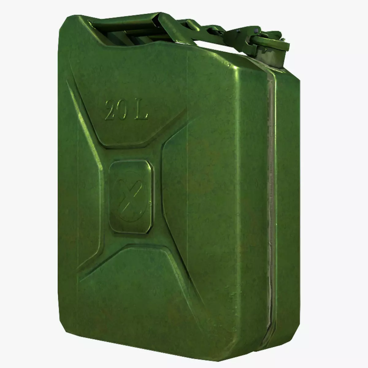 Jerrycan gas can Low-poly 3D model_0