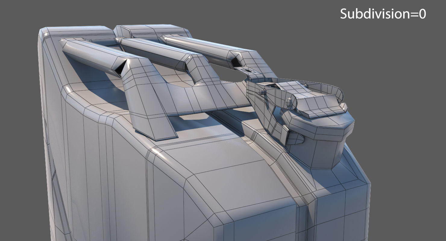 Jerrycan gas can Low-poly 3D model_12