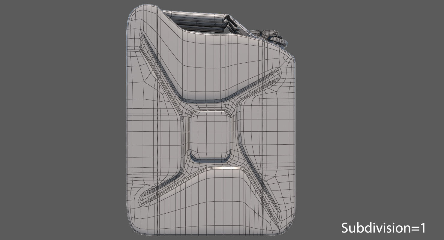 Jerrycan gas can Low-poly 3D model_16