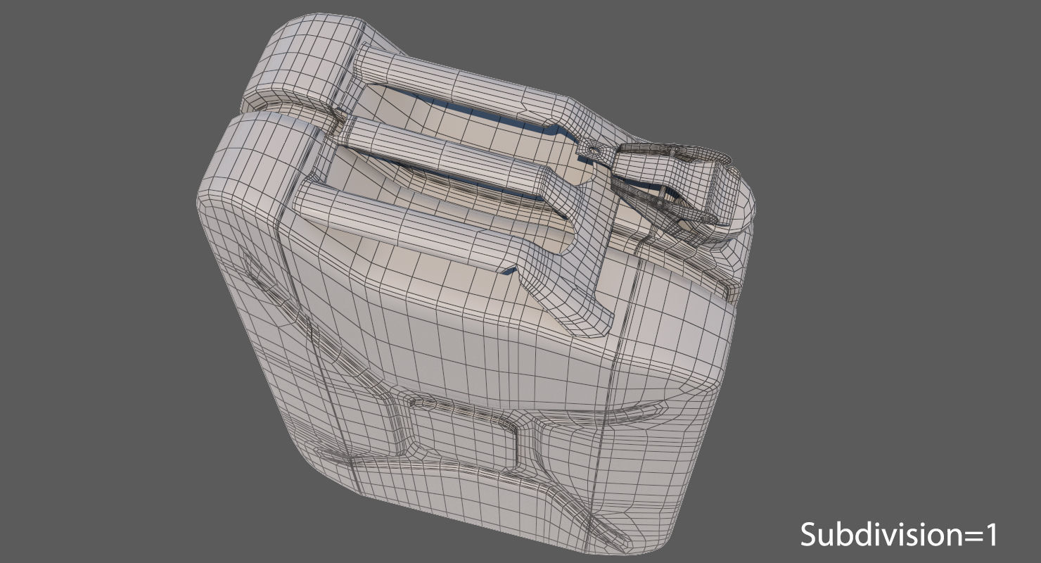 Jerrycan gas can Low-poly 3D model_17